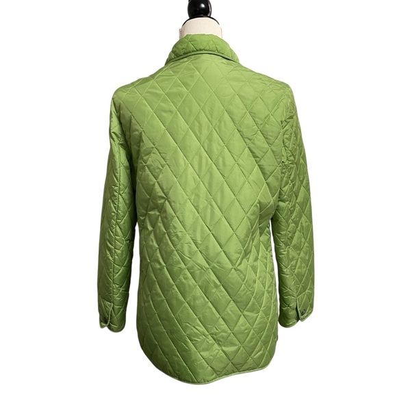 Coach Green Quilted Jacket Lightweight Diamond Stitch Outerwear Size Small - Picture 11 of 15